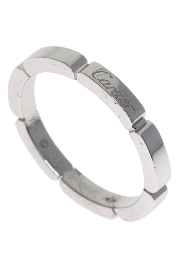 Pre-Owned Cartier Maillon Panthre #55 Ring in 18K White Gold for Women
