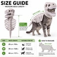 thumbnail image 3 of Pet Dinosaur Costume, Soft Plush White T-Rex Skeleton Halloween Costume for Dogs in Size L | Cosplay Clothes for Medium & Large Dogs and Cats Funny Glow-in-the-Dark Outfits, White, 3 of 6