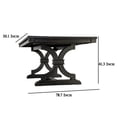 thumbnail image 5 of Luke 7pc Dining Table Set with 6 Wingback Chairs, Rectangular, Black, Beige, 5 of 7