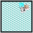 thumbnail image 2 of PinPix 24x24 Custom Cork Bulletin Board Baus Aqua White Poster Board Has a Fabric Style Canvas Finish, Framed in Baus Aqua White, by ArtToFrames (PinPix-1626), 2 of 5