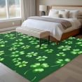 thumbnail image 4 of 5'x7' Area Rugs for Living Room Bedroom, Green St. Patrick's Day Washable Rug Carpet Runner Indoor Outdoor, Lucky Clovers Watercolor Rustic Non Slip Floor Mats Area Rug for Kitchen, Nursery, 4 of 8