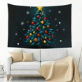 thumbnail image 4 of PRATYUS Christmas Tree Snowflake Naive Art Tapestry 100% Polyester Wall Art 60*40in, 4 of 5