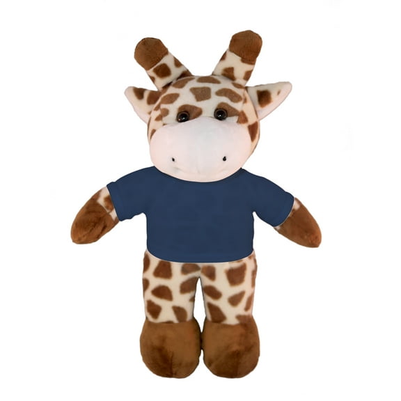Plushland 8 Inch Floppy Giraffe with Tee Plush Stuffed Animal Personalized Gift - Custom Text on Shirt - Great Present for Mothers Day, Valentine Day, Graduation Day, Birthday