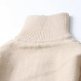 thumbnail image 6 of Povozer Boys Chunky High Neck Zip Sweater Kids Ribbed Pullover Jumper Winter Knit Tops Outfits(Beige,9-10 Years), 6 of 6