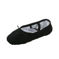 thumbnail image 1 of Zapatillas clásicas de ballet de lona para mujer, con suela dividida, para bailar y yoga, talla 37 (negras), 1 of 6