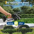 thumbnail image 6 of Garvee 2-in-1 Cordless Hedge Trimmer, 20V Lightweight Grass Shears & Hedge Trimmer with 2.0Ah Battery and Charger, Green/Black, 6 of 9