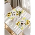 thumbnail image 5 of Sunflower Floral Placemats Set of 4, Farmhouse Pastoral Daisy Bees Beige Burlap Placemats for Dining Table, Place Mats for Kitchen Tabletop, Waterproof Wipeable Dining Table Mats Set, 5 of 9