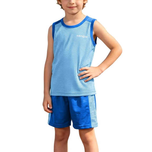 CAZOFW Toddler Boys Athletic Sets,Mesh,Breathable,Quick-Drying Tank Top and Soccer Shorts Set,2 Piece,Size 2-3t