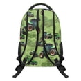 thumbnail image 4 of Jeiento Kids School Backpack, Water-Resistant Lightweight Bookbag with Adjustable Straps, Multiple Organizer Pockets for Boys Girls, 16 Inch for Elementary School, Green Tractor, 4 of 7