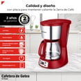 thumbnail image 3 of Bogner Cafetera Digital De Goteo Capacidad De 12 Tazas BDCM12R, 3 of 9