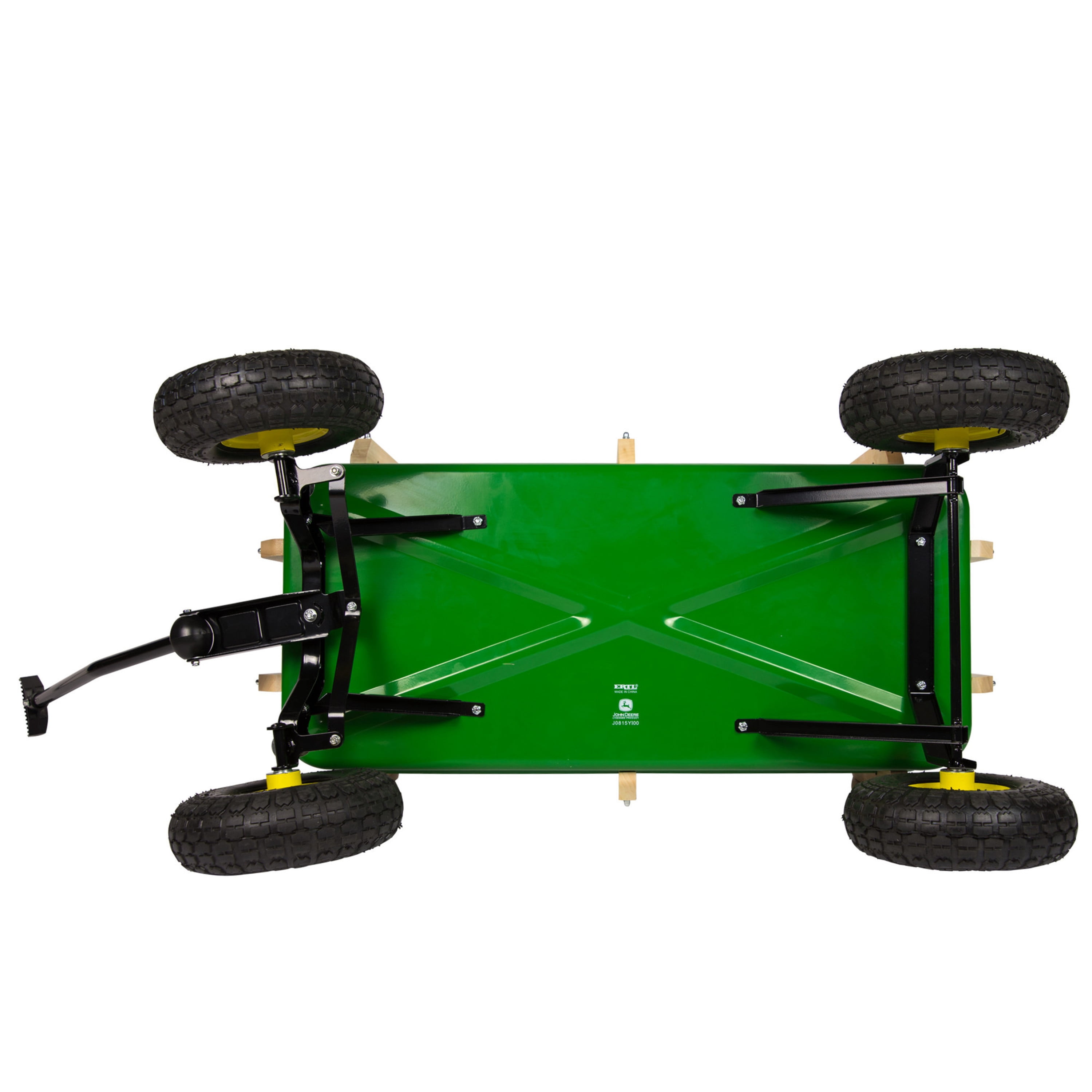 John Deere Steel Stake Wagon, Kids Steel &amp; Wood Wagon, Green