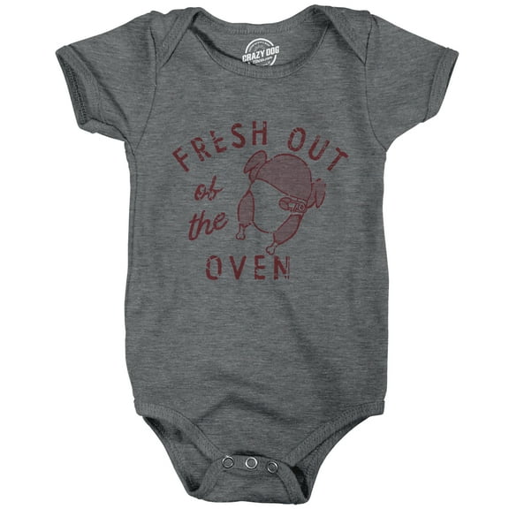 Fresh Out of The Oven Baby Bodysuit Funny Cute Thanksgiving Turkey Cooked Dinner Jumper for Infants
