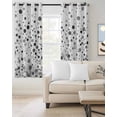thumbnail image 2 of Grey Polka Dot Blackout Curtains, Light Blocking Print Window Curtains, Modern Art Abstract Watercolor Dot Thermal Insulated Window Drapes for Living Room Kitchen Cafe 2 Panels, 104"W x 52"L, 2 of 9