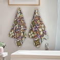 thumbnail image 4 of Dreamtimes 2 PCS Cotton Hand Towels 28.3 x 14.4 Inches Ultra Soft and Absorbent Towels for Face, Kitchen, Bath, Hotel, Gym, Mexican Talavera Tile Ceramic, 4 of 7