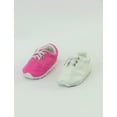 thumbnail image 2 of 2 pack of slip on sneakers: pink and white For 18 Inch Doll, 2 of 5