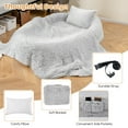 thumbnail image 5 of Washable Fluffy Human Dog Bed with Soft Blanket and Plump Pillow-Gray, 5 of 7