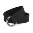 thumbnail image 6 of Yiasten Metal double D-ring Canvas belt, Fashionable Clothing Accessory Unisex, Casual Business Style, Black,51", 6 of 9