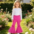 thumbnail image 6 of Girls Fashion Bowknot Flared Trousers Solid Casual Pants, 6 of 9