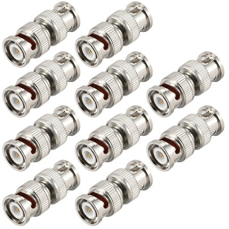 Screw Lock Connector - BNC Male to Male Coaxial Connectors Screw-lock Terminal 10pcs