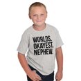 thumbnail image 3 of Worlds Okayest Nephew Aunt Uncle Joke Boys Kids T Shirt Tees Tops Teen Brisco Brands S, 3 of 5
