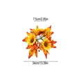 thumbnail image 7 of Candle Rings Fall Pumpkin Maple Leaf Mini Artificial Pip Berry Thanksgiving Ring Holder, 7 of 7