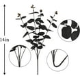 Lyacmy 6 Pcs 14'' Black Eucalyptus Stems Artificial Flowers, Eucalyptus