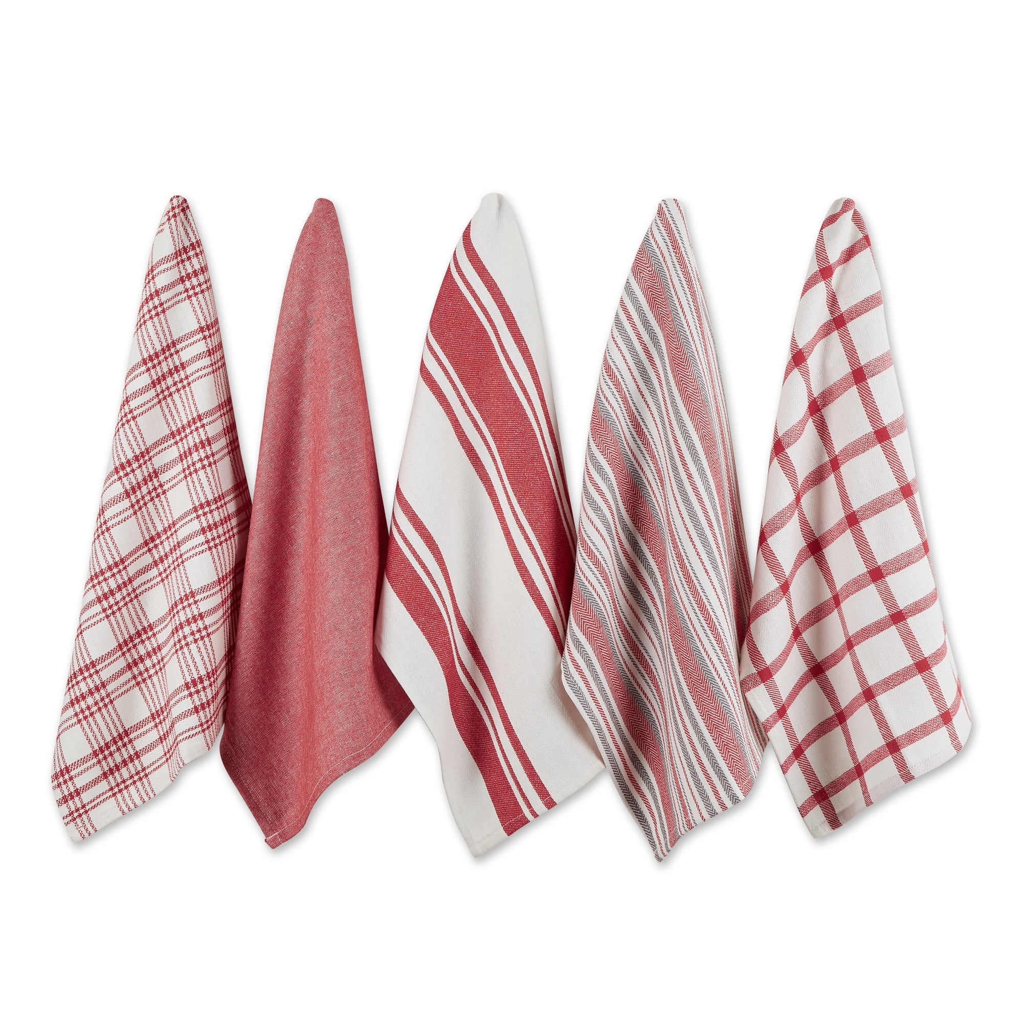 Details about   DII Red Waffle Weave Dishtowel Set of 6 