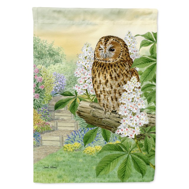 "Caroline's Treasures ASA2101GF Bandera tamaño jardín de búho cárabo, pequeña, multicolor" Caroline's Treasures ASA2101GF