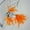 Orange, variant on ZUCKER Large Orange Fish Christmas Ornament - Silver & Feather Holiday Birthday Home Decor