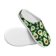thumbnail image 3 of Fotbe Avocado Heart Pattern Women's Fuzzy Curly Fur Memory Foam Loafer Slippers Indoor Outdoor Slippers Winter Home Shoes-42/43, 3 of 7