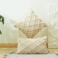 thumbnail image 4 of Fundas de almohada decorativas de Lojalitet, juego de fundas de almohada de sofá de lana sintética de felpa suave, beige, 4 of 6