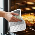thumbnail image 3 of Grey Green Striped Pot Holders for Kitchen Heatproof Potholder, 5 Pack Farmhouse Modern Hot Pads Multipurpose Oven Pads Cloth Potholders Trivet for Cooking Baking, 3 of 8