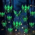 thumbnail image 2 of 8 Pcs Glow-in-the-Dark Halloween Bat Stickers - Classic Design, Perfect for Outdoor Decor, 78.74inch Fish Line Included, 2 of 5