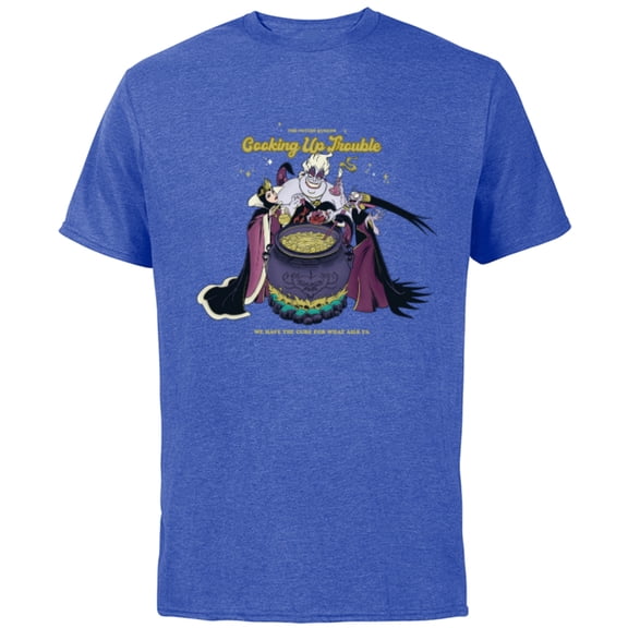 Disney Villains for Hire Potion Queens Cooking Up Trouble - Short Sleeve Cotton T-Shirt for Adults - Customized-Royal Heather
