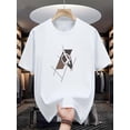 thumbnail image 1 of Men's Casual Comfort T-Shirt with Trendy Graphic Print - Breathable Polyester, Round Neck, Short Sleeve - Perfect for Summer & Casual Attire, 1 of 6