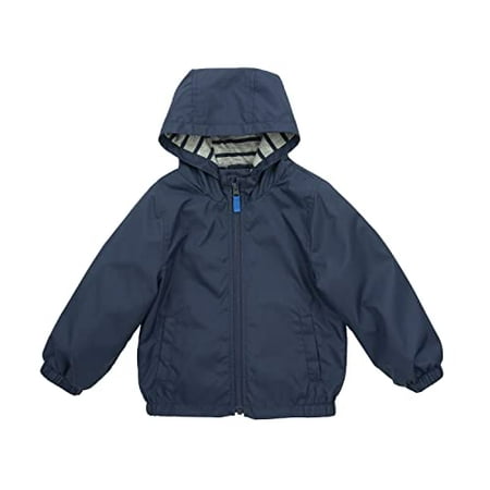 Boys' Hooded Lightweight Windbreaker Jacket Coat, Navy, 4T | Walmart Canada