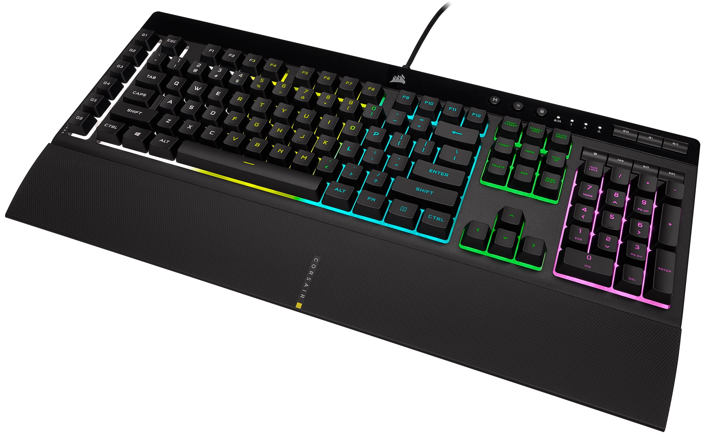 Corsair K55 RGB Gaming Keyboard - Dynamic RGB Backlighting, Six Macro Keys with Elgato Stream Deck Software - Walmart.com