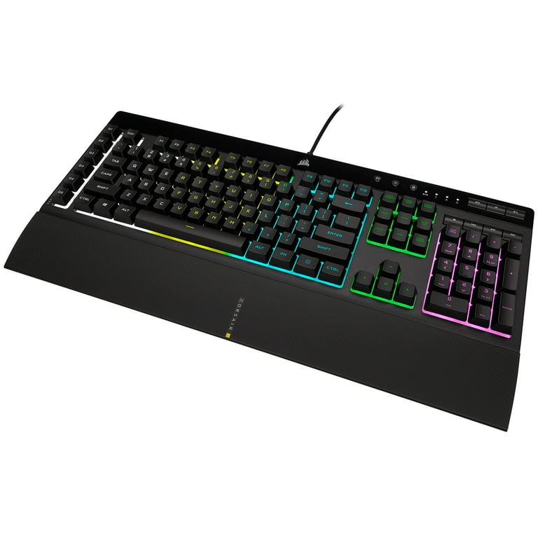 Corsair K55 RGB PRO XT - Dynamic Per-Key RGB Backlighting - Six Macro Keys  with Elgato Stream Deck Software Integration - IP42 Dust and