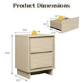 thumbnail image 2 of CozyHome 2-Drawer Dresser, Clean-Line Wood Design with Practical Storage, Perfect for Bedroom, Living Room, or Office, Beige, 2 of 9