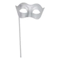 thumbnail image 3 of Máscara de de Halloween, accesorio de disfraz, máscara facial de fiesta versátil con palos para decoración de carnaval, disfraz de Mardi plata, 3 of 10