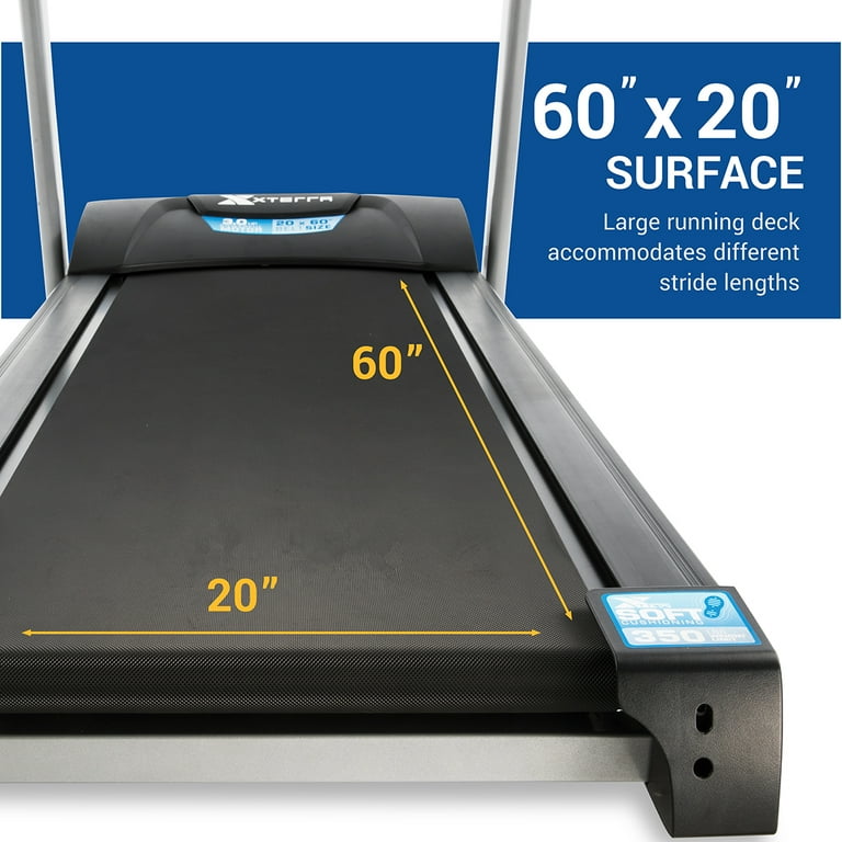 XTERRA TRX3500 Folding Motorized Treadmill with Bluetooth FTMS Handlebar Control Buttons Built In Speaker and Audio Jack