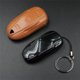 thumbnail image 3 of Funda de cuero genuino para llave del Tesla Model S (marrón), 3 of 4