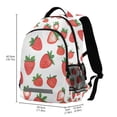 thumbnail image 2 of FORMRS Unisex Backpack Elementary School Travel Bookbag with Reflective Stripes, Strawberry, 2 of 7