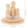 thumbnail image 2 of Wood Candleholder for Pillar Candles with Artistic Design for 1 Piece Use, 2 of 5