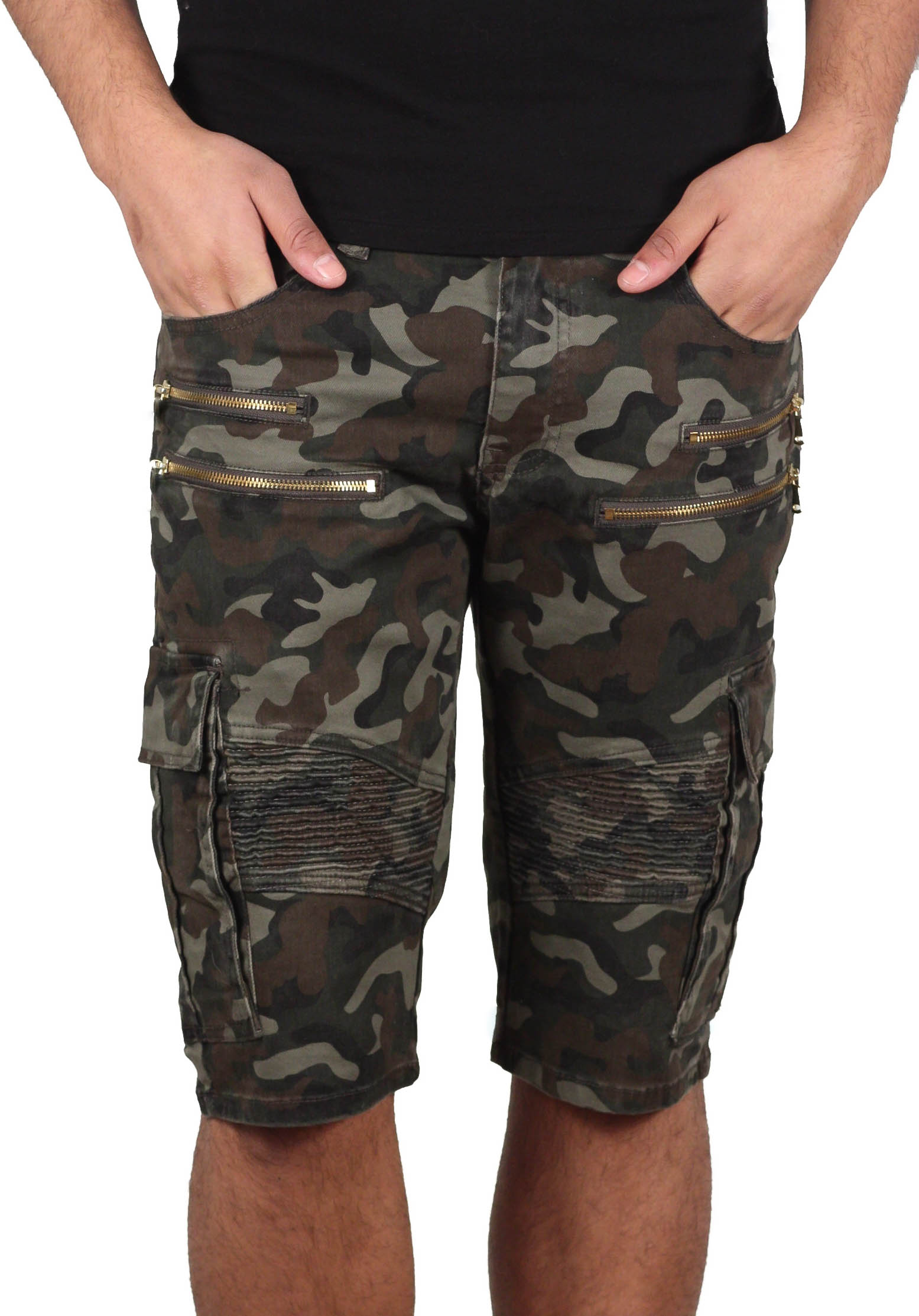 skinny fit cargo shorts