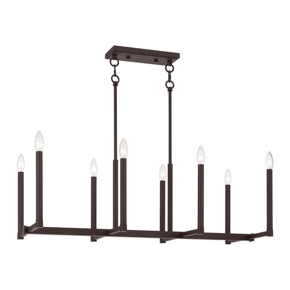 Livex Lighting Alpine Linear Chandelier in Bronze