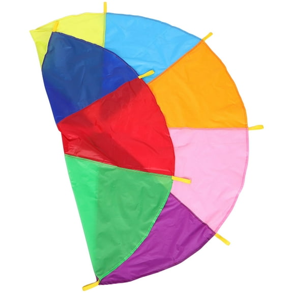 TAILTOSS Rainbow Gym Parachute 200X200In for Childrens Game Prop and Sports Practice 1Pack