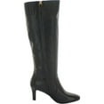 thumbnail image 4 of Lauren Ralph Lauren Womens Caelynn Leather Tall Knee-High Boots, 4 of 5