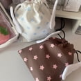 thumbnail image 4 of Osdhezcn Drawstring Travel Toiletry Bag Star Pattern Detail Canvas Pouch Storage Solution, 4 of 10