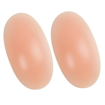 Khaki Silicone Shoulder Pads Self Adhesive for Bra Comfortable Unisex 1 Pair